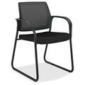 The Hon Mesh Back Sled Base Guest Chair with Arms, Black HISB6.F.E.IM.CU10.T